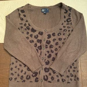 American Eagle leopard print cardigan
